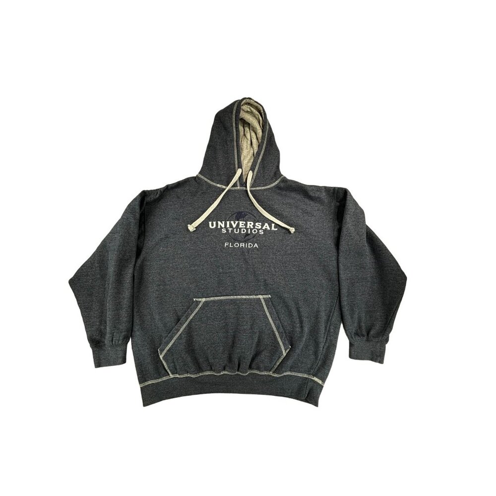 Vtg Universal Studios Florida Hoodie Large Gray Pullover Sweater
